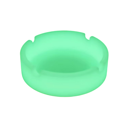 Cendrier portable en silicone 8,3 cm Lumineux la nuit Résistant à la chaleur Cendrier rond doux écologique pour maison bureau hôtel bar