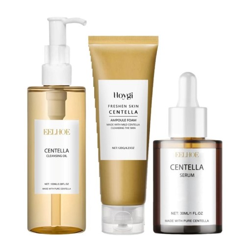 Centella huidverzorgingsset reinigingsolie serum en reinigingsschuim zachte verzorging voor de gevoelige huid en dagelijks gebruik
