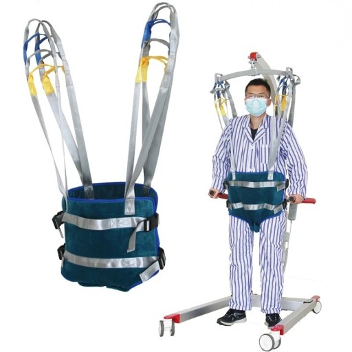Centura De Ridicare Pentru Pacienți Pentru Transfer și Suport Bretele Rehabilitare M Mărime Circumferință 49,5-63 cm Verde Pentru Persoane Cu Dizabilități