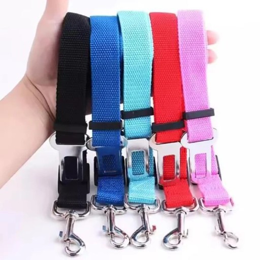 Centura de siguranță pentru animale de companie Ajustabilă, curea din poliester cu cataramă metalică Varianta de culoare Accesoriu de călătorie pentru câini