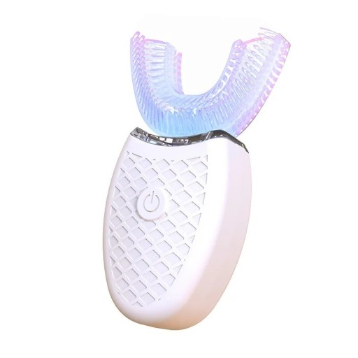 Cepillo de dientes sónico inteligente con forma de U de 360°, cabezal de silicona, resistente al agua IPX7, cepillo de dientes eléctrico con carga USB, 6 x 2,5 x 11 cm