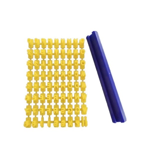 Ceramic Alphabet Numbers and Letters 122 x 81 mm Relief Stamps Embossing Mould DIY Polymer Clay Plastic Press for Decorations