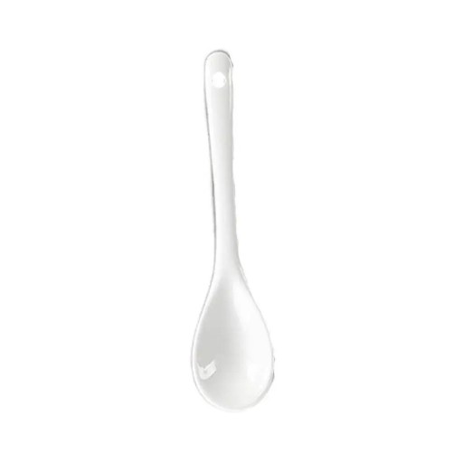 Ceramic Tea Spoon 12 cm Long Handle Mini Mixing Spoon for Tea Coffee Honey Spices White Serving Spoon Kitchen Utensil