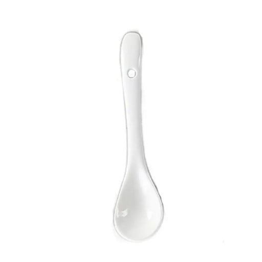 Ceramiczna łyżeczka do herbaty 11 cm Długa rączka Mini łyżeczka do mieszania herbaty kawy miodu przypraw Biała łyżeczka do serwowania naczynia