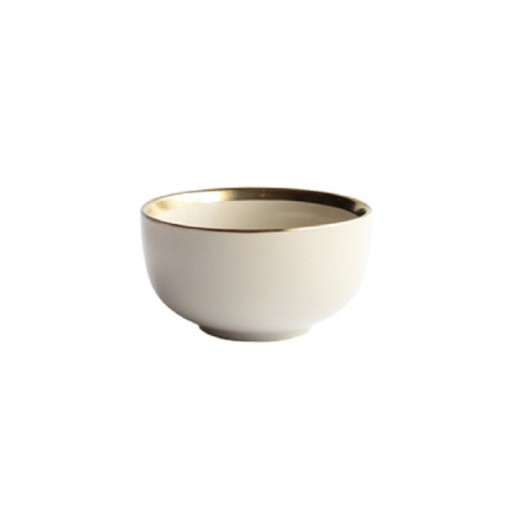 Ceramiczna miska ze złotym obramowaniem