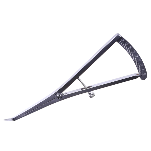 Cercel endodontic de măsurare 17,5 cm Curbat 0–40 grade Oțel inoxidabil Scară dublă pentru metal