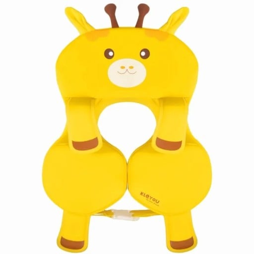 Cercle de natation pour enfants Girafe jaune Flotteurs de piscine non gonflables pour bébés et tout-petits de 6 à 36 mois Outil sécurisé