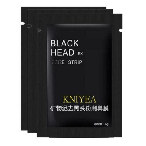 Černá slupovací maska proti černým tečkám 3 ks