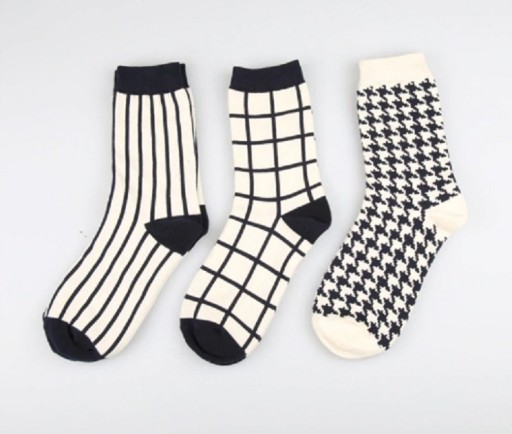 Černo-bílé ponožky