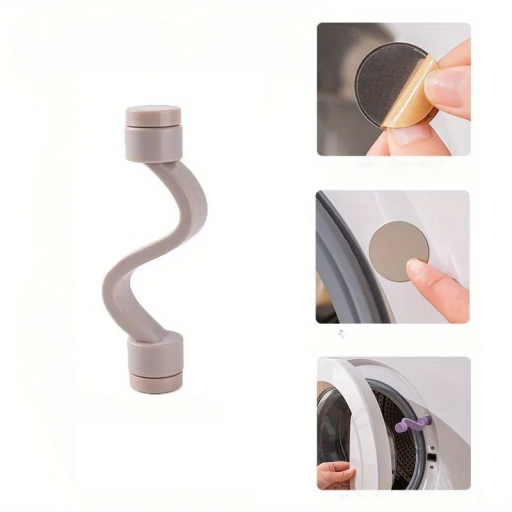 Cerradura de silicona para puerta de lavadora 10 x 2 cm Adhesivo magnético Cierre de seguridad Bloqueo para niños Evita cierres accidentales