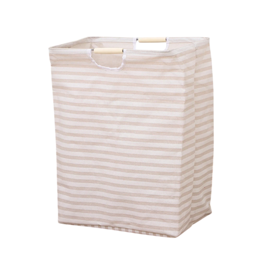 Cesta de ropa plegable 40 x 27 x 53 cm Rayas horizontales Tejido impermeable Cesta de almacenaje para ropa Diseño compacto Material ligero Para el baño y el dormitorio