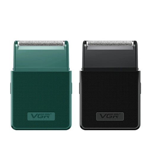 Cestovní holicí strojek pro muže VGR fóliový s výsuvným zastřihovačem kotlet břity z nerezové oceli USB typu C 25 x 15 x 10 cm na cesty