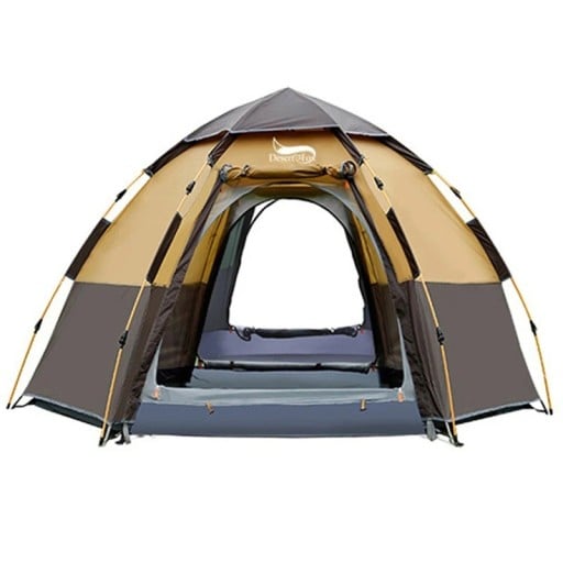 Cestovní rodinný stan automatické rozložení 255 x 255 x 165 cm polyester PU a oxfordská tkanina výška 137 cm na kempování a turistiku