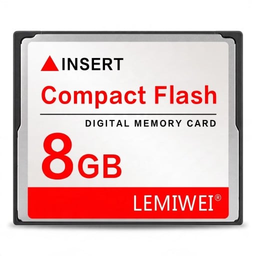 CF Compact Flash -muistikortti LEMIWEI 8 GB Digitaalinen Muistikortti Valkoinen ja punainen Digitaaliseen valokuvaajaan ja CF-kortinlukijaan