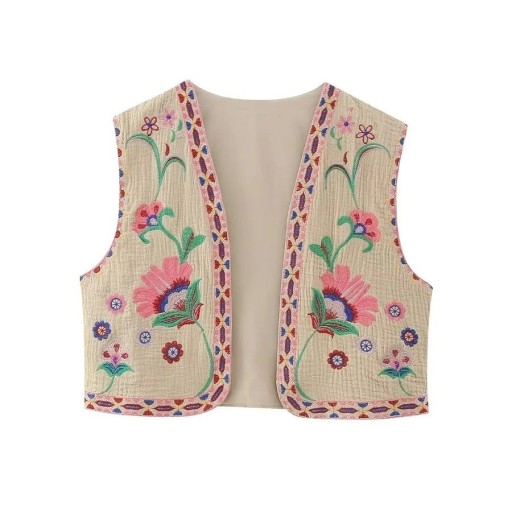 Chaleco de mujer con estampado floral V148