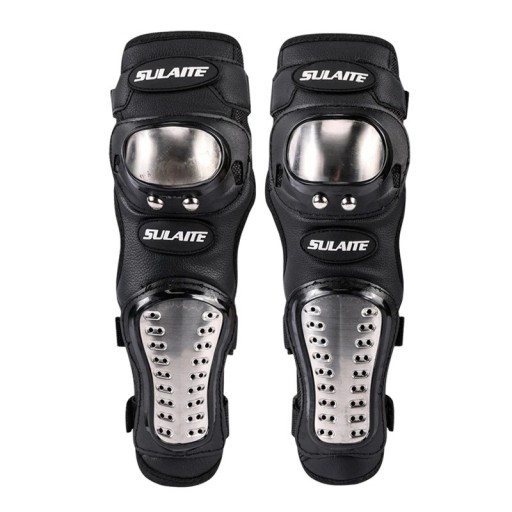 Χάλκινοι προστατευτικοί επίδεσμοι γονάτων 40 x 15 εκ. Προστατευτικά αγωνιστικά αξεσουάρ για μοτοσικλέτα Μεταλλικά καλύμματα γονάτων για οδήγηση και σπορ