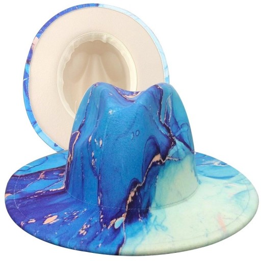 Chapeau à motif marbré