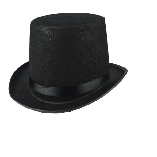 Chapéu de Mágico Infantil Preto 28,5 × 24,5 × 10,5 cm Chapéu Mágico de Carnaval Acessório de Fantasia para Crianças