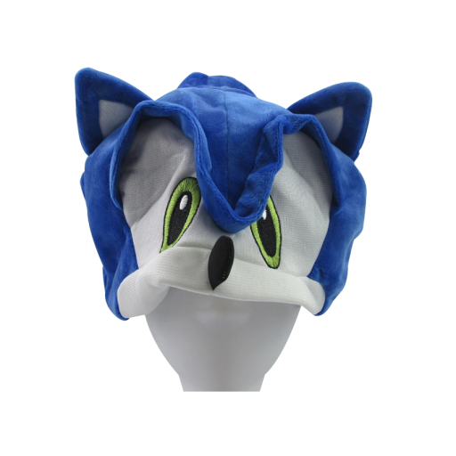 Chapéu Sonic Cosplay Sonic Acessório para Fantasia Sonic Chapéu de Pelúcia