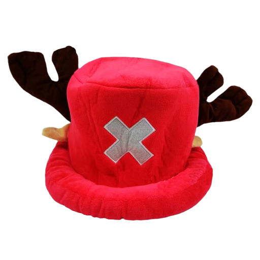 Chapéu Vermelho do Tony Chopper do anime One Piece Cosplay Tony Chopper Acessório para o fato de Tony Chopper Chapéu de peluche