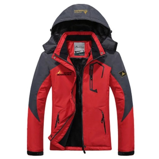 Chaqueta aislante con cremallera para exteriores Chaqueta impermeable con capucha Chaqueta de senderismo con forro Chaqueta de montaña para clima frío