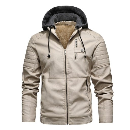 Chaqueta de cuero de invierno para hombre F1080