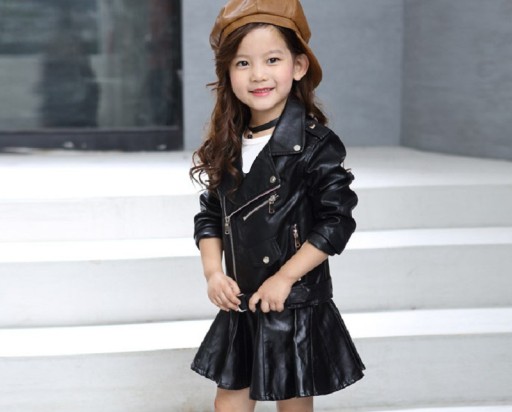 Chaqueta de cuero para niña L1941