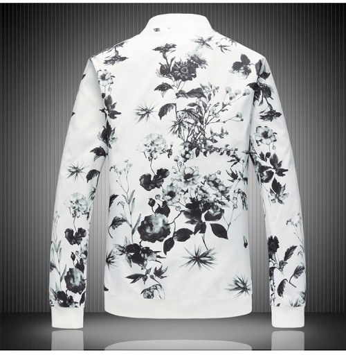 Chaqueta de hombre con flores - Blanca