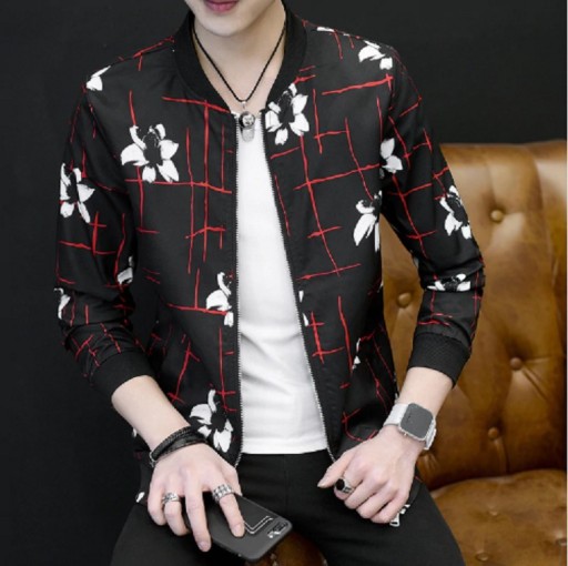 Chaqueta de hombre primavera/otoño con lirios