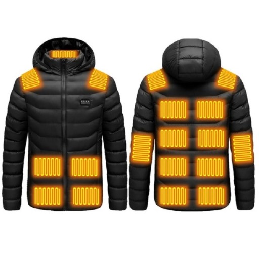 Chaqueta de invierno calefactable para hombre, 17 zonas, T1164