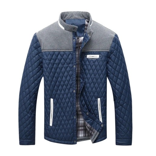 Chaqueta de invierno para hombre Resistente al viento Cierre de botones Chaqueta de poliéster con bolsillos Forro de poliéster Cálido y cómodo para el invierno