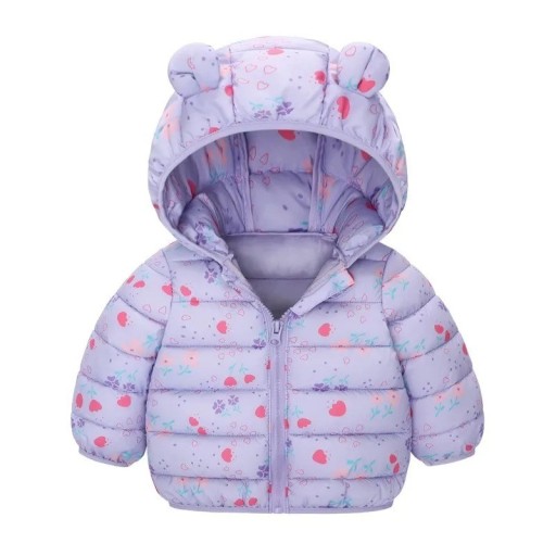 Chaqueta de invierno para niños con capucha y orejas Unisex chaqueta cálida con cremallera Tejido de poliéster suave Ropa de invierno adorable para niños y niñas
