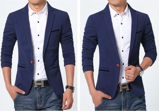 Chaqueta de lujo para hombre - Azul oscuro