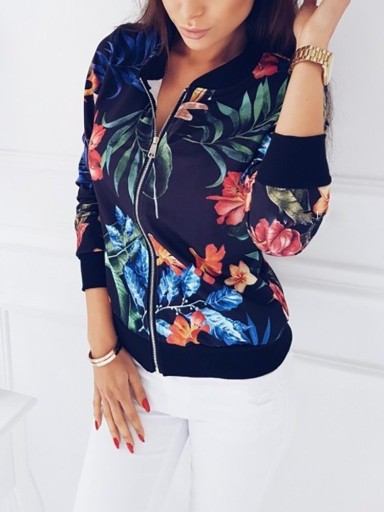 Chaqueta de lujo para mujer con flores J1364