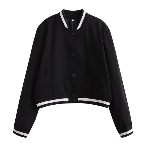Chaqueta de mujer con botones y rayas
