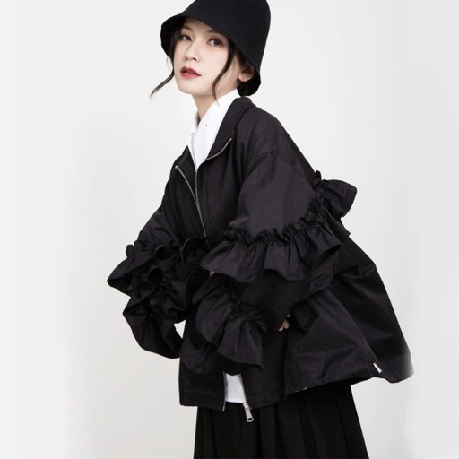 Chaqueta de otoño para mujer color negro P2058