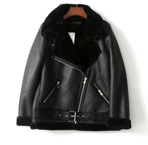 Chaqueta de piel sintética aislante para mujer