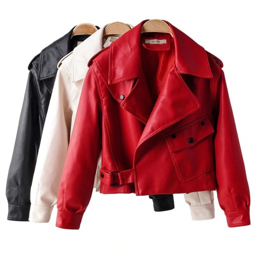 Chaqueta de piel sintética para mujer A1826