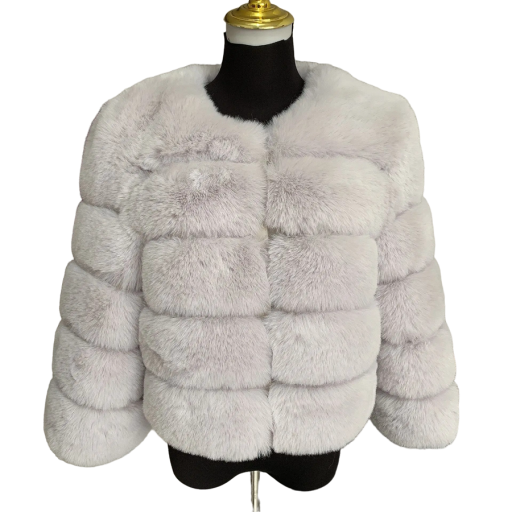 Chaqueta de piel sintética para mujer