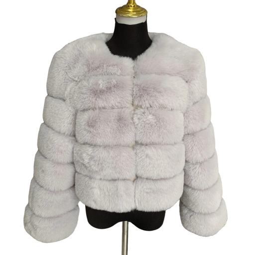 Chaqueta de piel sintética para mujer V152