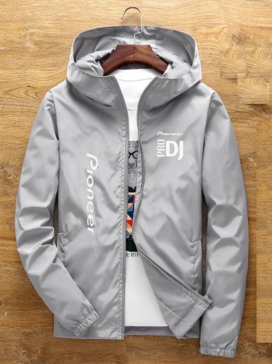 Chaqueta de primavera con capucha para hombre