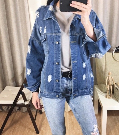Chaqueta vaquera de mujer con estampado