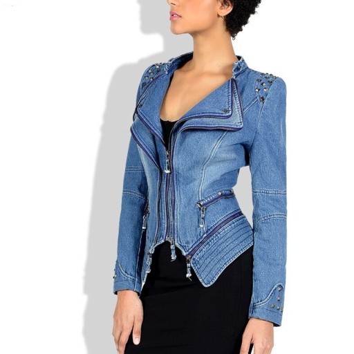 Chaqueta vaquera entallada para mujer