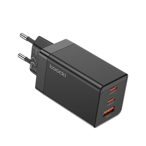 Chargeur rapide 67W avec ports USB A et 2x USB C GaN charge rapide chargeur PD3.0 QC4.0 adaptateur compact avec prise EU pour plusieurs appareils