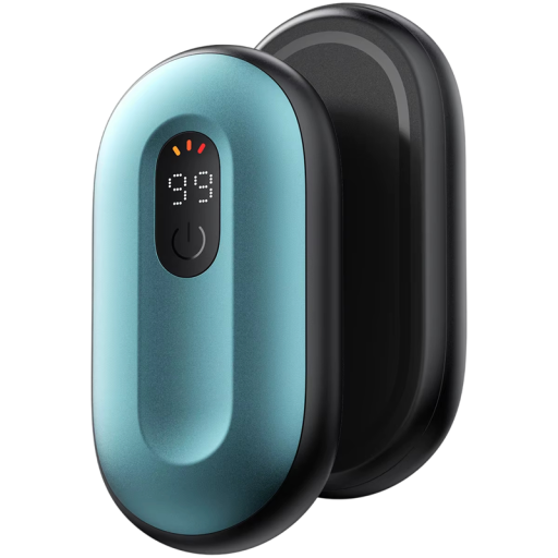 Chauffe-mains portables 2 pcs 4000 mAh Écran numérique 3 températures 16 heures de chaleur Chauffage à 360° Chargeur de poche