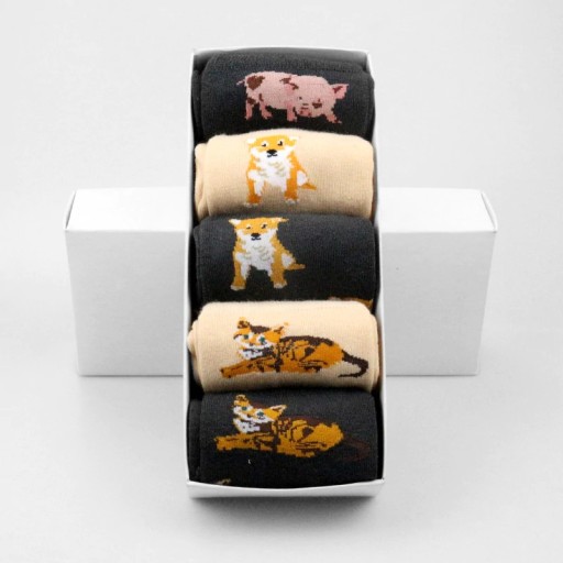 Chaussettes avec imprimé d'animaux