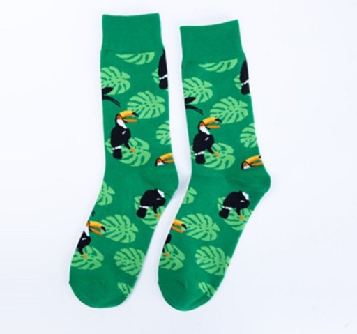 Chaussettes avec imprimé de toucans