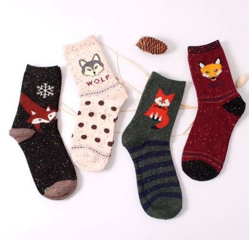 Chaussettes chaudes pour femmes - Animaux sauvages
