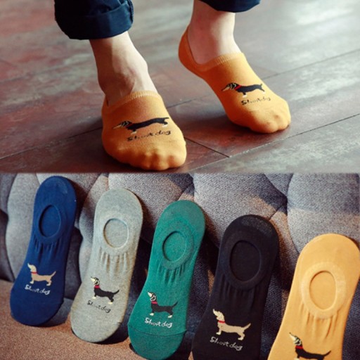 Chaussettes courtes pour hommes avec des teckels