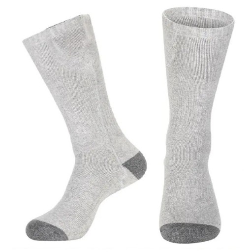 Chaussettes d'hiver chauffantes Chaussettes de ski sur 3 piles AA Chaussettes chauffantes unisexes en coton